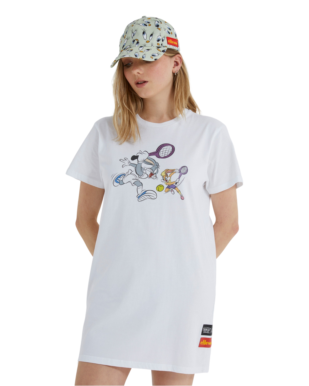 Ellesse Waab Looney Tunes Dress in White