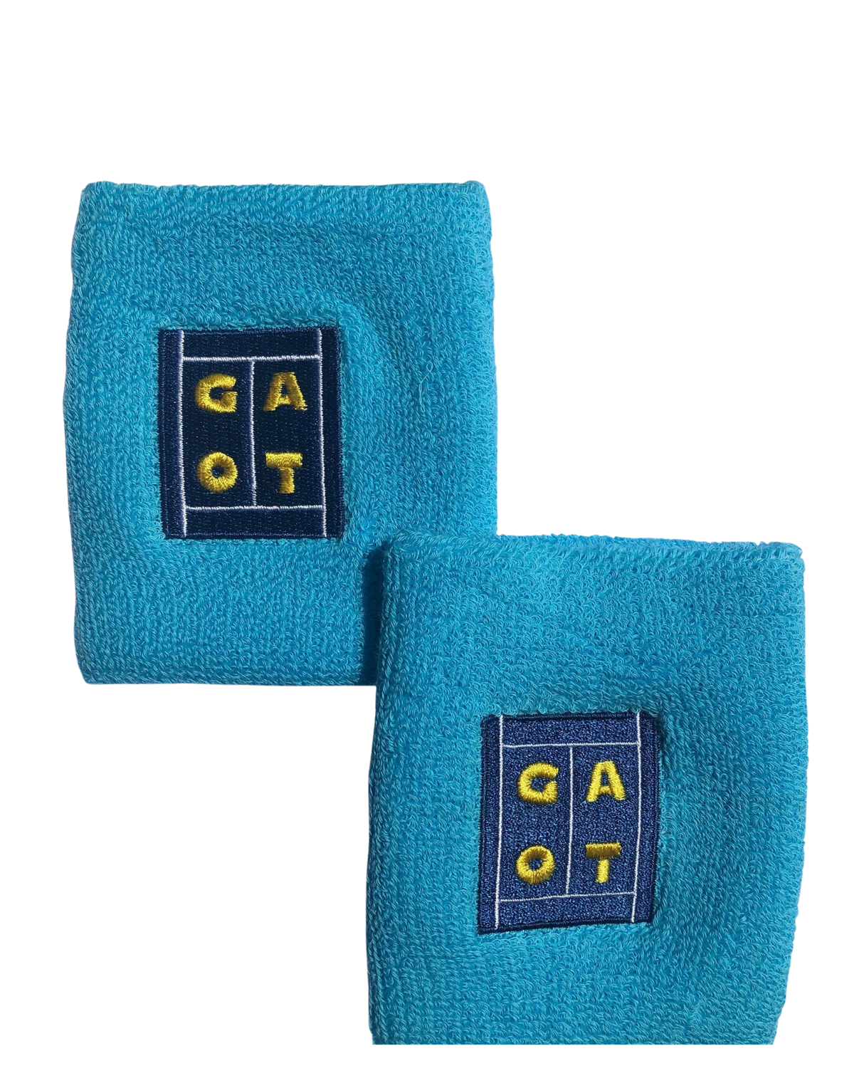 Pair of Golden Age of Tennis Wristbands/Sweatbands in Blue