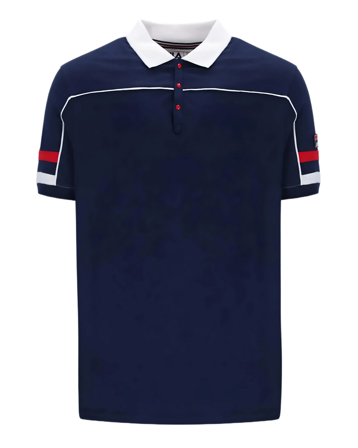 Fila Grandslam Polo Piping Polo in Fila Navy/White/Fila Red