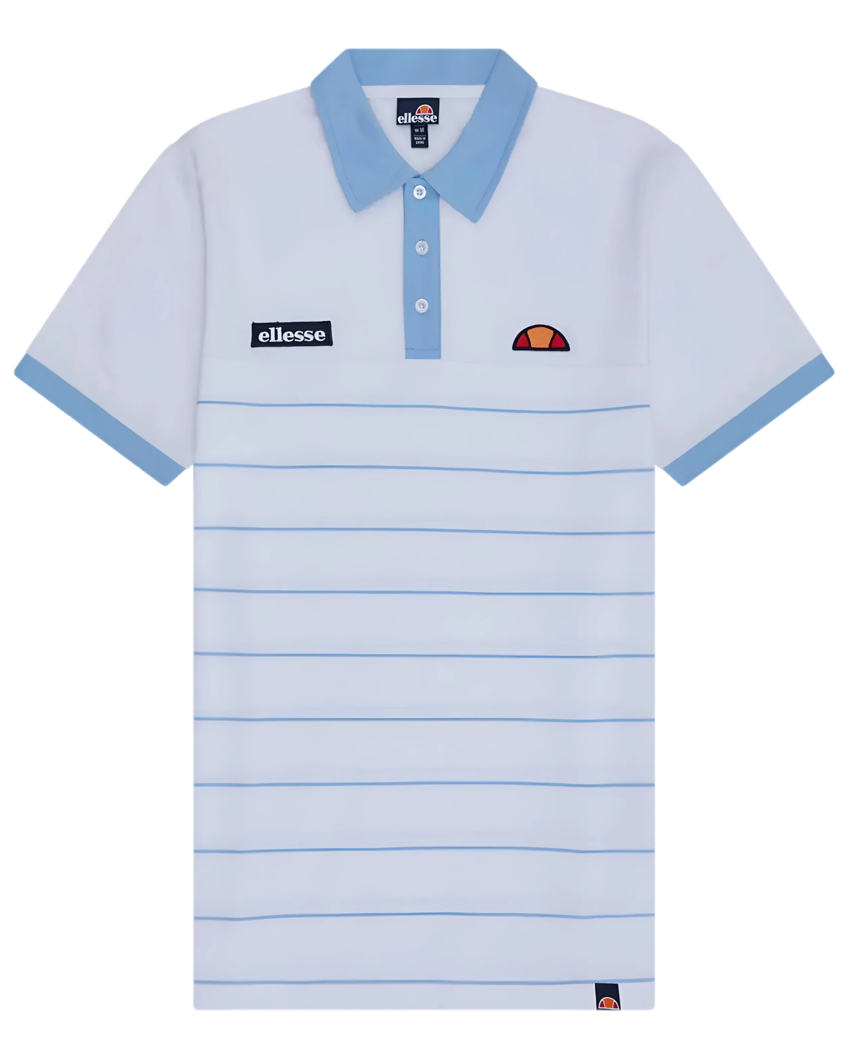 Ellesse Tor Polo In White/Light Blue