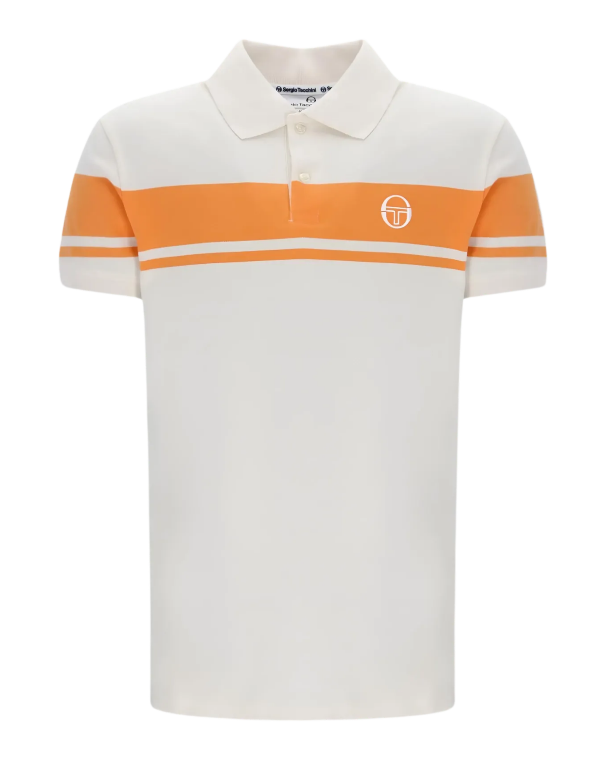 Sergio Tacchini Young Line Polo Shirt In Gardenia/Tangerine