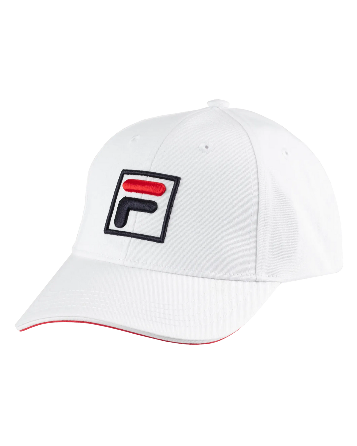 Fila Forze Baseball Cap in White/Fila Red