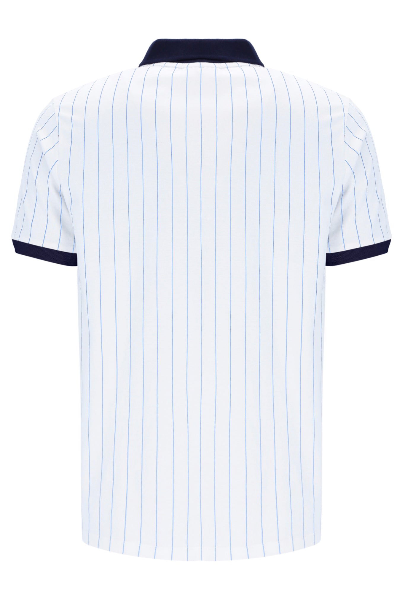 BB1 Classic Vintage Striped Polo In White/Fila Navy/Vista Blue