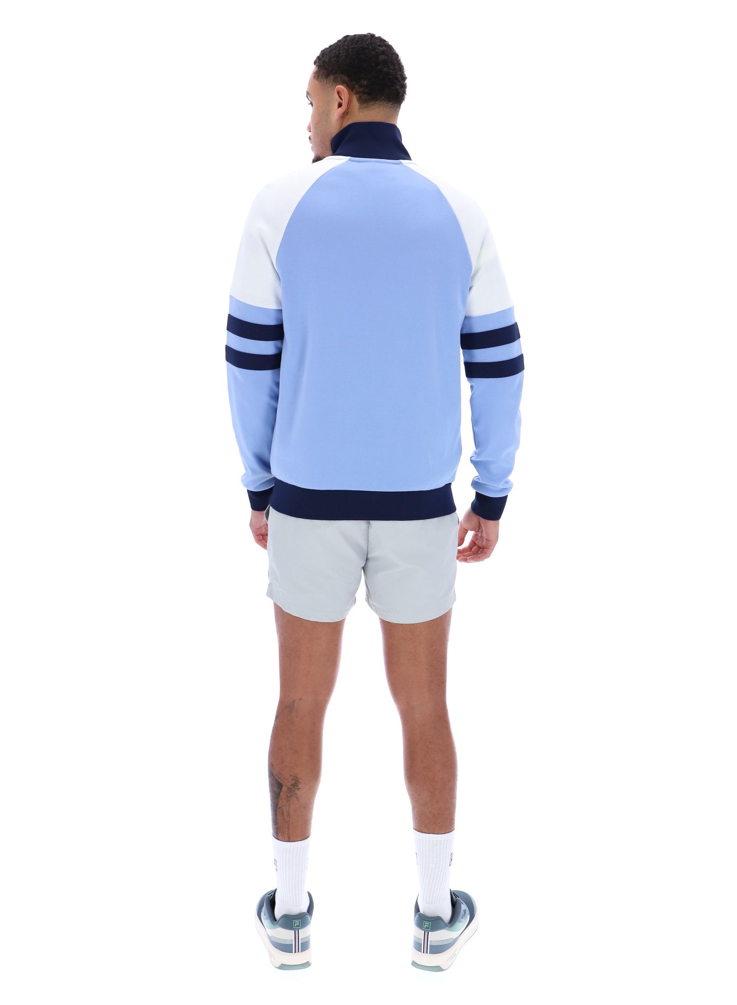 Founder Cut And Sew Track Jacket In Vista Blue/Fila Navy/White