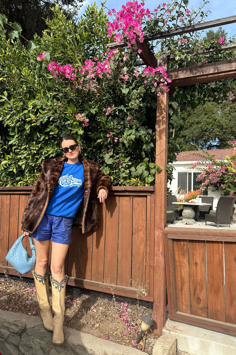 Unisex Laurel Canyon Tennis Club Crewneck Sweatshirt in Blue