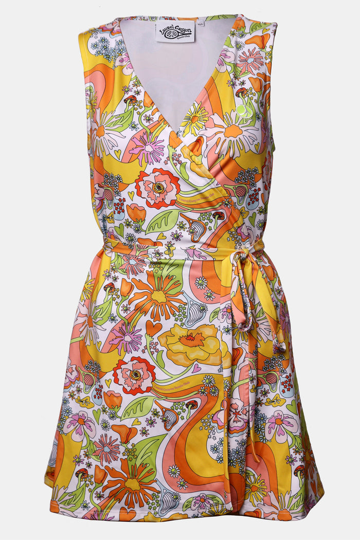 Melty Racquet Floral Printed Tennis Dress