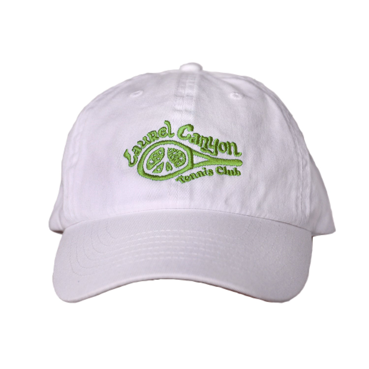 Unisex Laurel Canyon Tennis Club Embroidered Cotton Tennis Hat in Classic White
