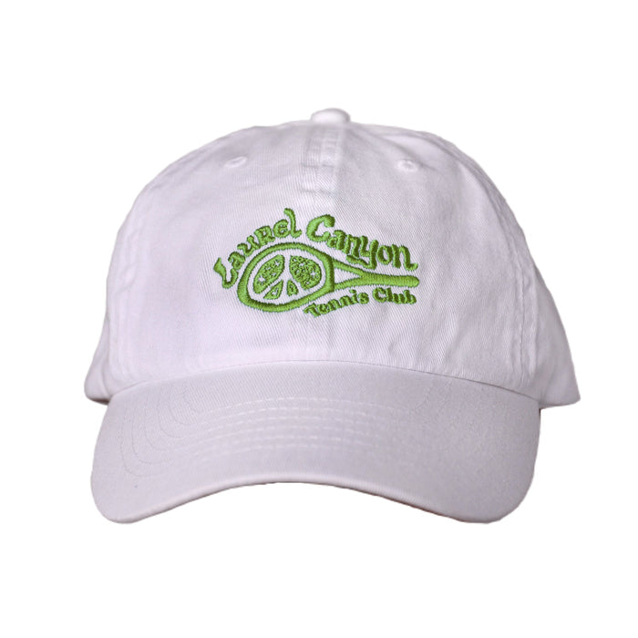 Unisex Laurel Canyon Tennis Club Embroidered Cotton Tennis Hat in Classic White
