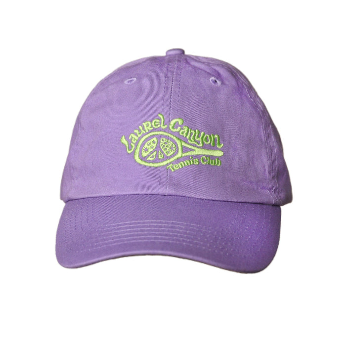 Unisex Laurel Canyon Tennis Club Embroidered Cotton Tennis Hat in Purple Haze
