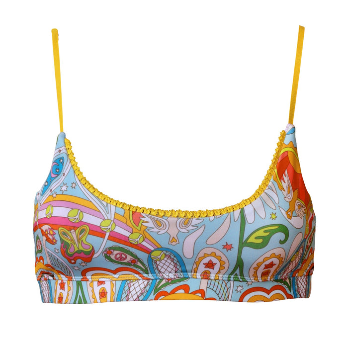 Love All Paisley Printed Tennis Bikini Bralette