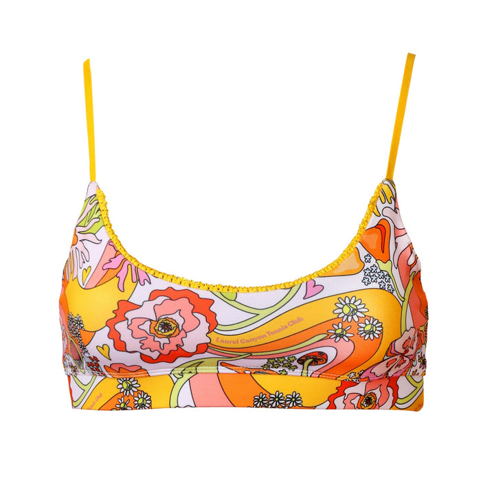 Melty Racquet Floral Printed Tennis Bikini Bralette