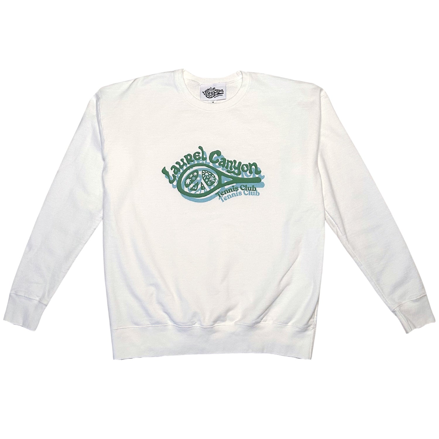 Unisex Laurel Canyon Tennis Club Crewneck Sweatshirt in White