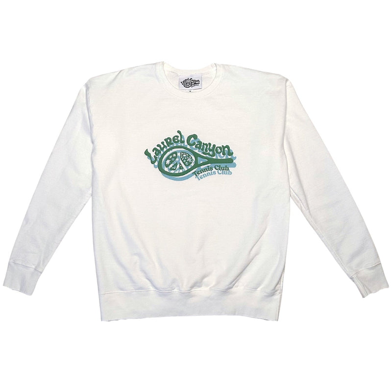 Unisex Laurel Canyon Tennis Club Crewneck Sweatshirt in White