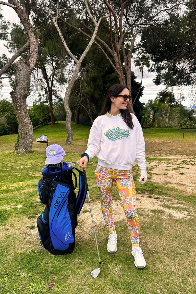 Unisex Laurel Canyon Tennis Club Crewneck Sweatshirt in White