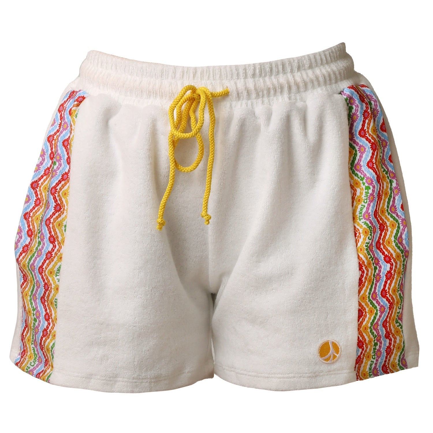 1972 Unisexy Tennis Shorts in White Terrycloth