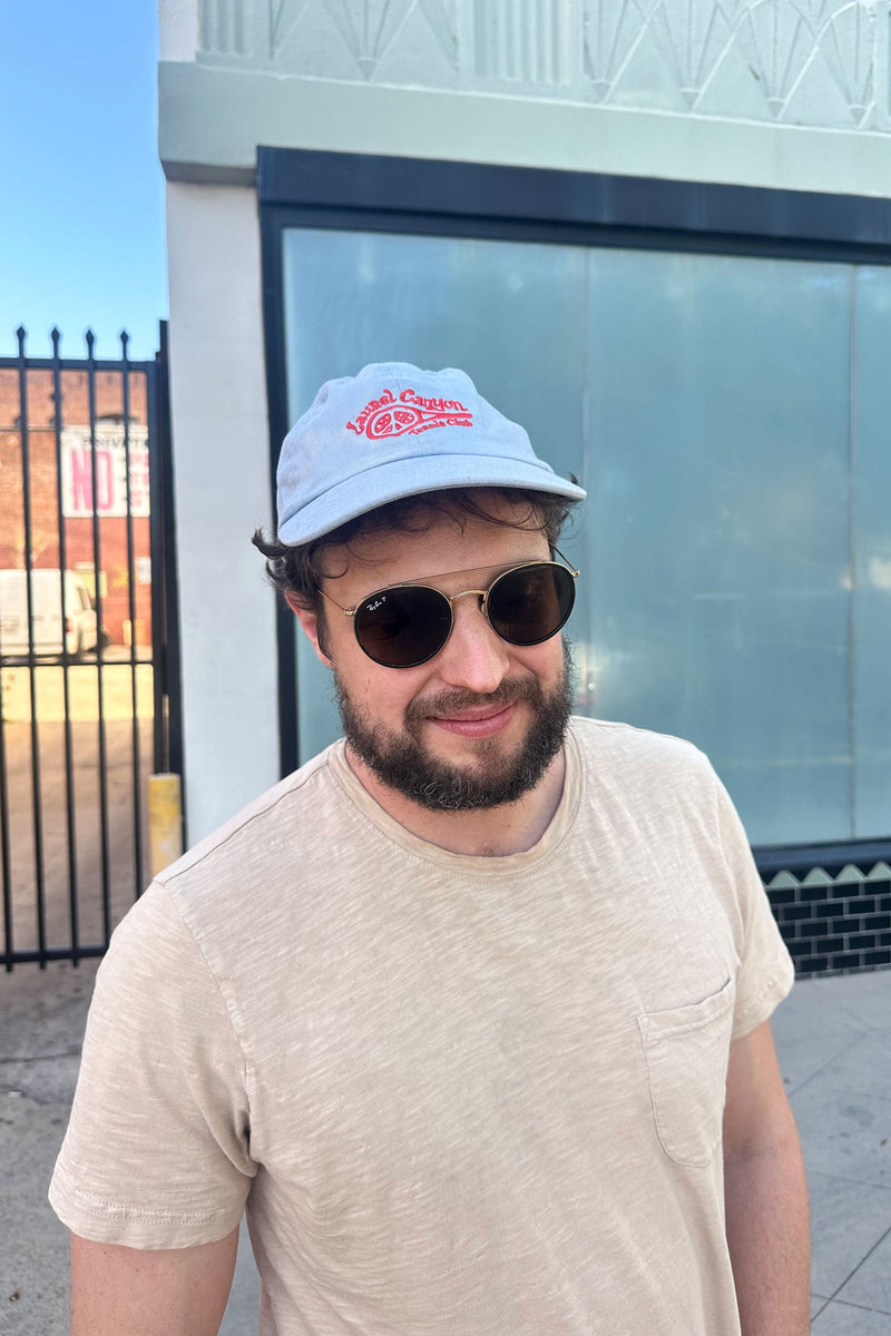 Unisex Laurel Canyon Tennis Club Embroidered Cotton Tennis Hat in Blue Dream