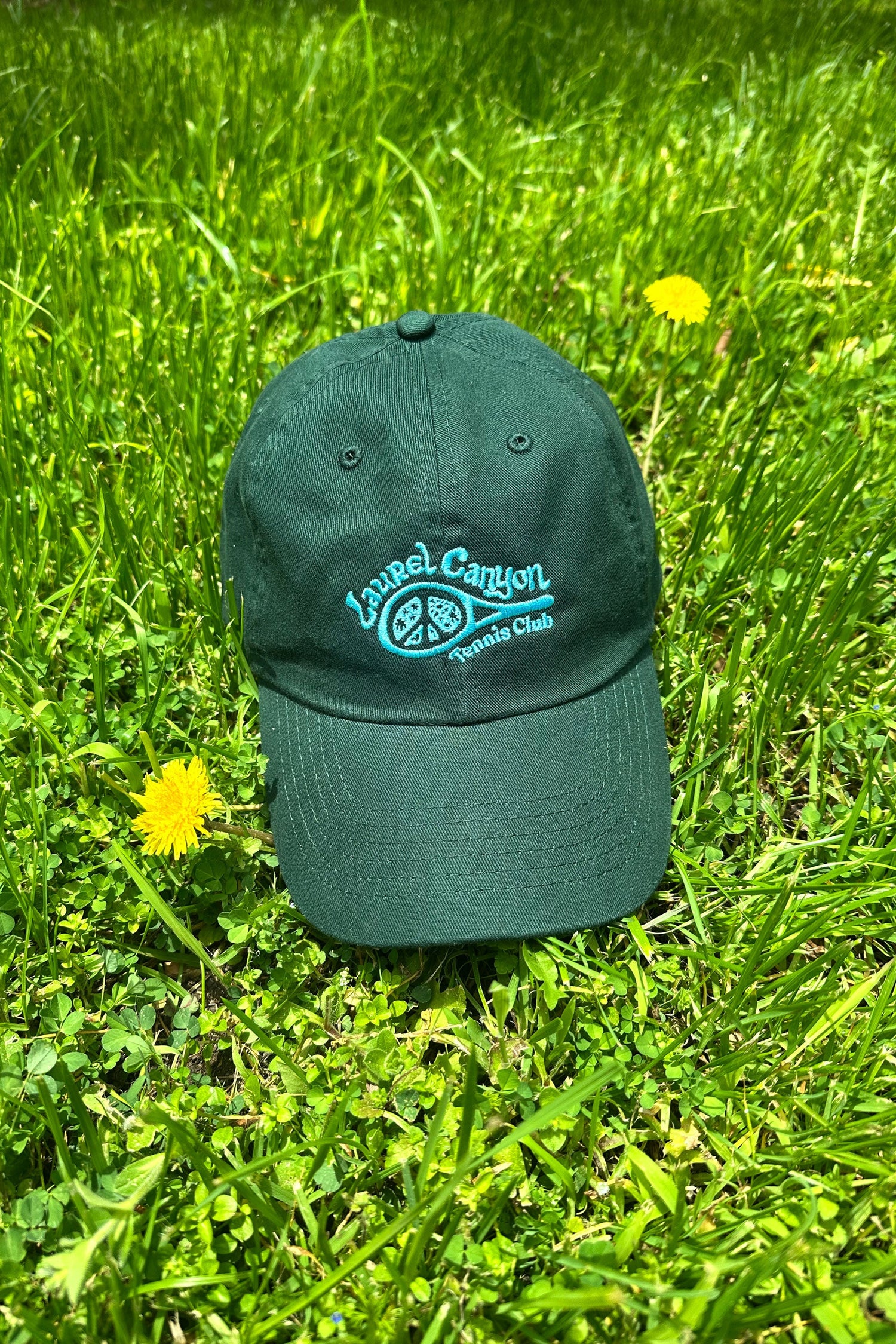 Unisex Laurel Canyon Tennis Club Embroidered Cotton Tennis Hat in Pacific Green
