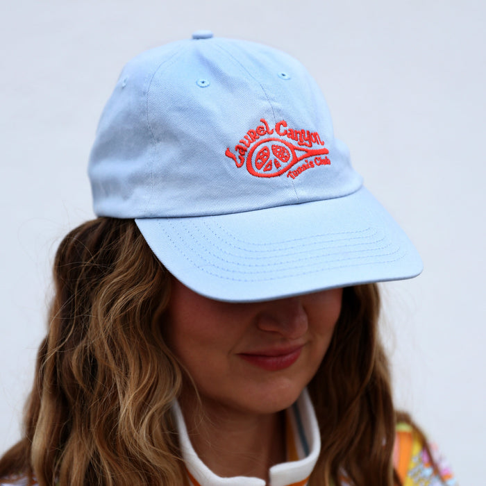 Unisex Laurel Canyon Tennis Club Embroidered Cotton Tennis Hat in Blue Dream