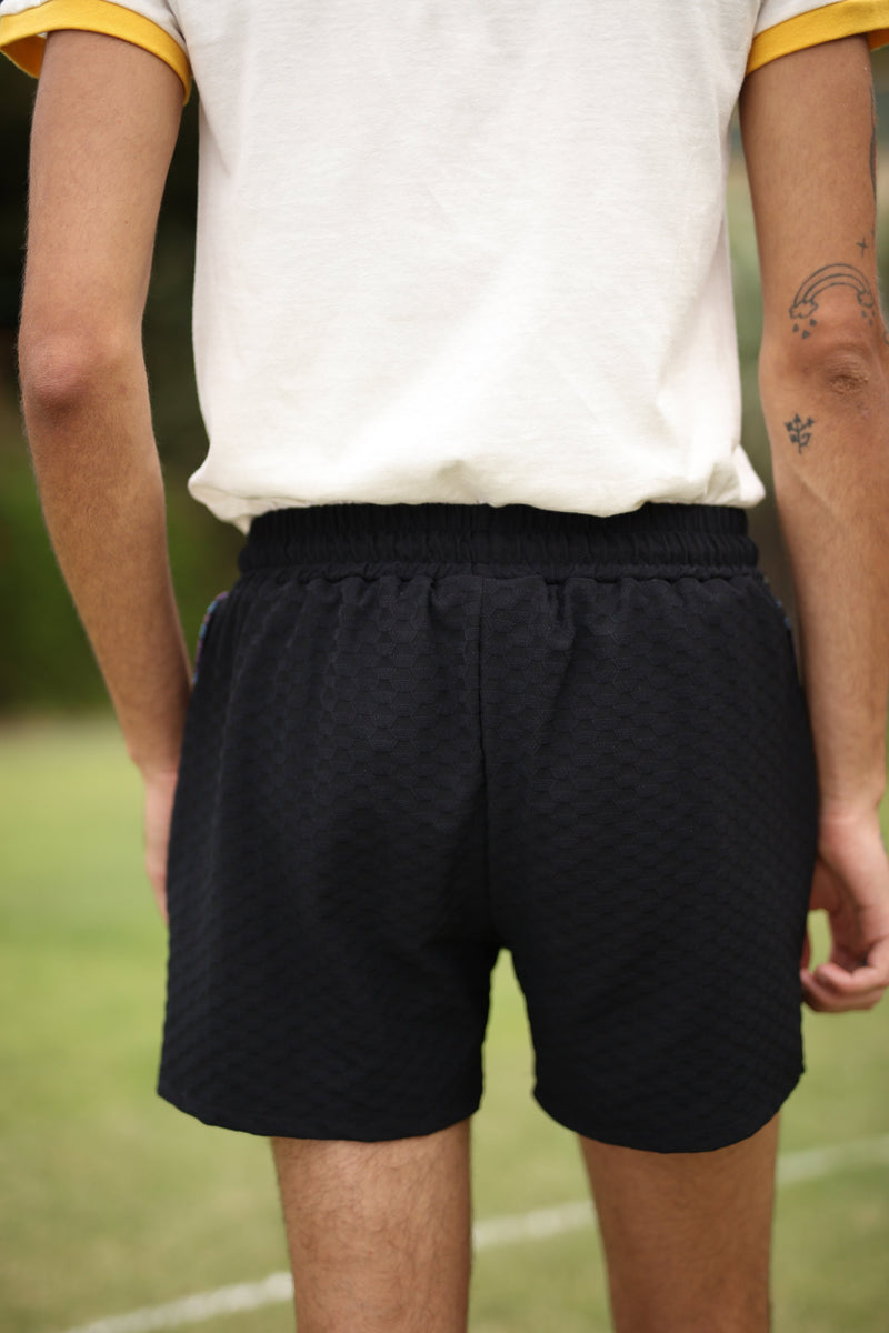 1972 Unisexy Tennis Shorts in Black