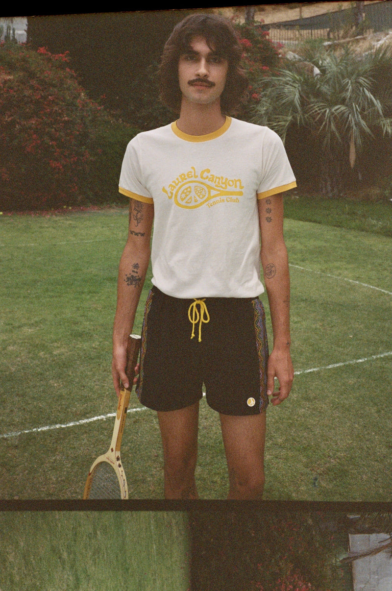 1972 Unisexy Tennis Shorts in Black
