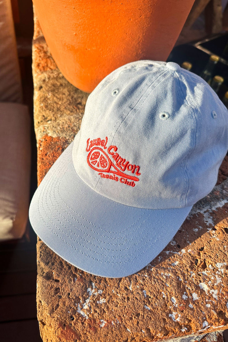 Unisex Laurel Canyon Tennis Club Embroidered Cotton Tennis Hat in Blue Dream