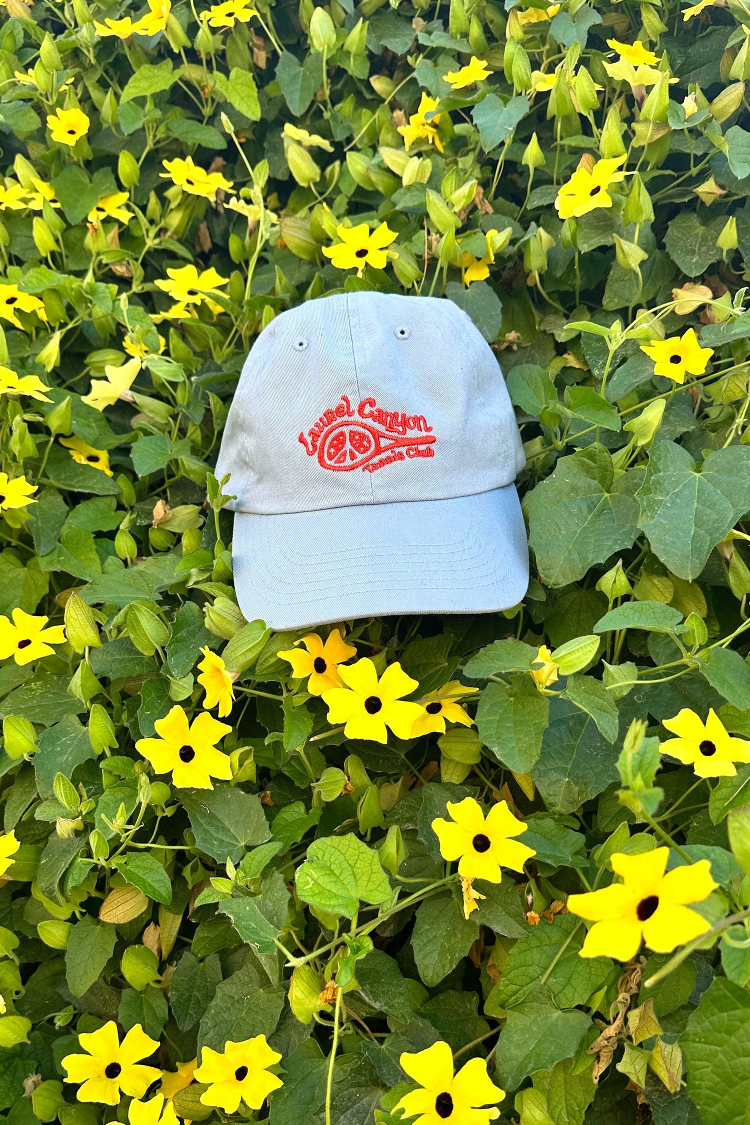 Unisex Laurel Canyon Tennis Club Embroidered Cotton Tennis Hat in Blue Dream