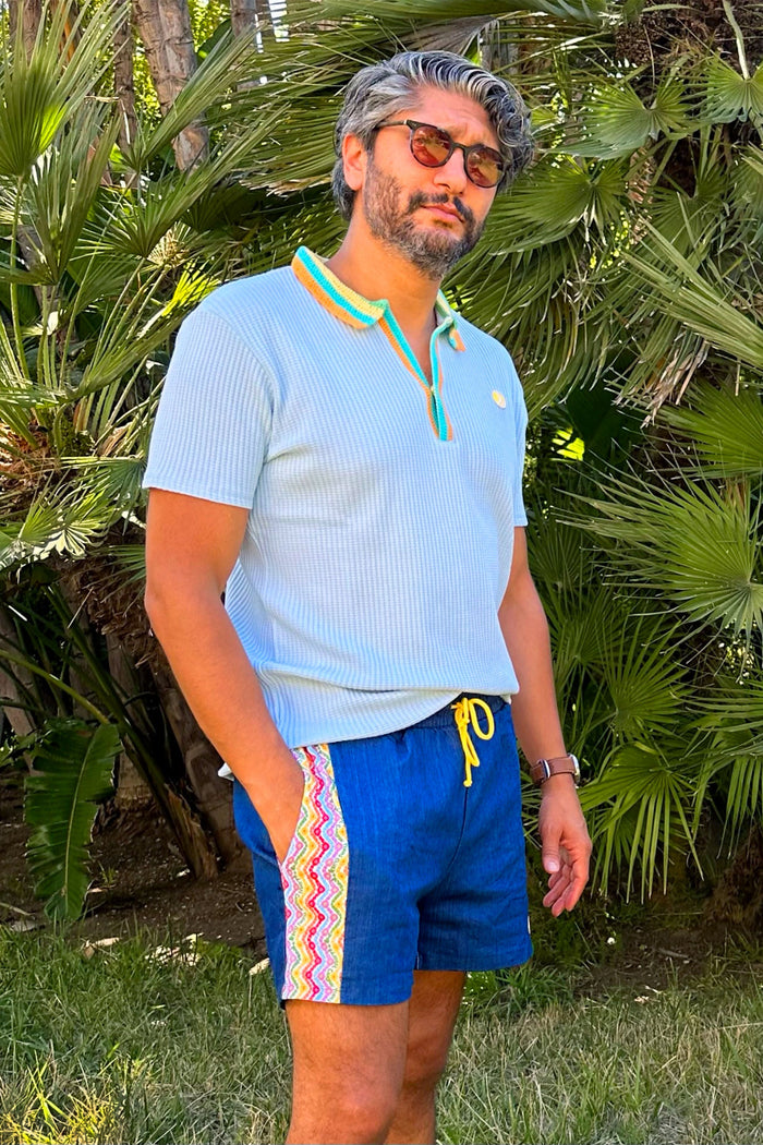 1972 Unisexy Tennis Shorts in Japanese Denim