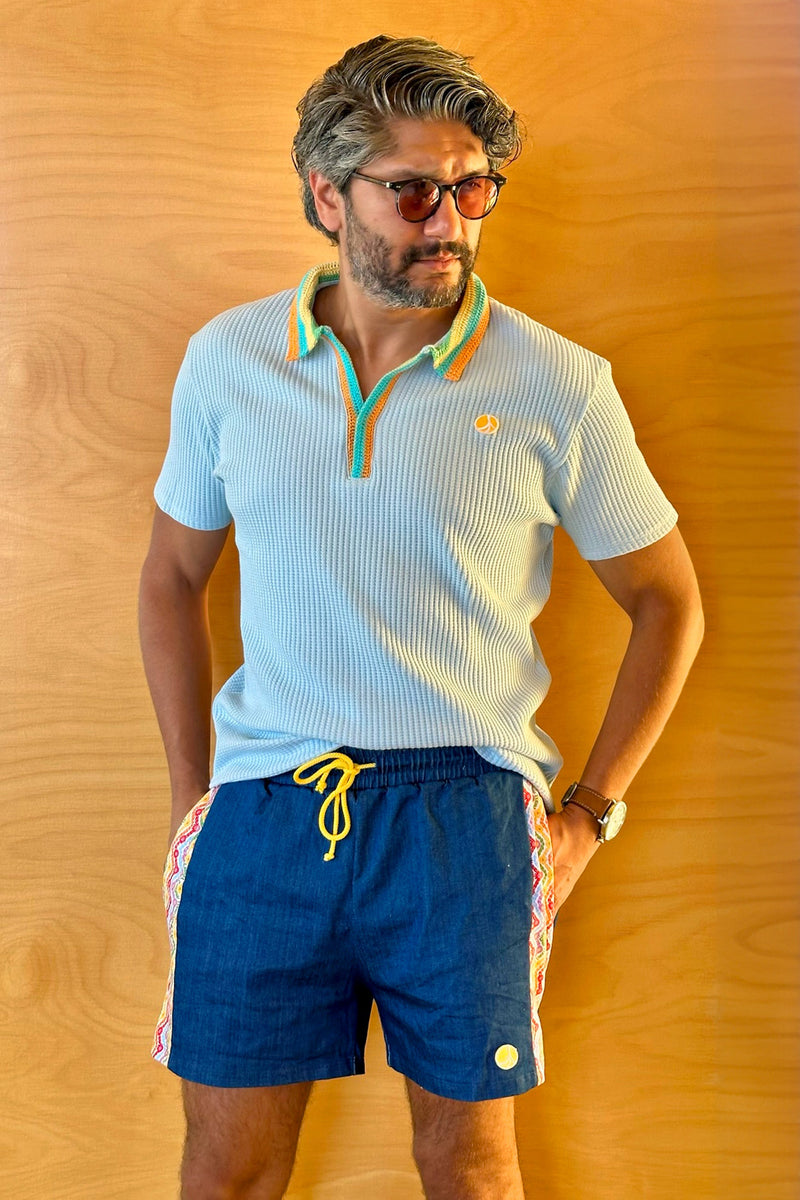 1972 Unisexy Tennis Shorts in Japanese Denim