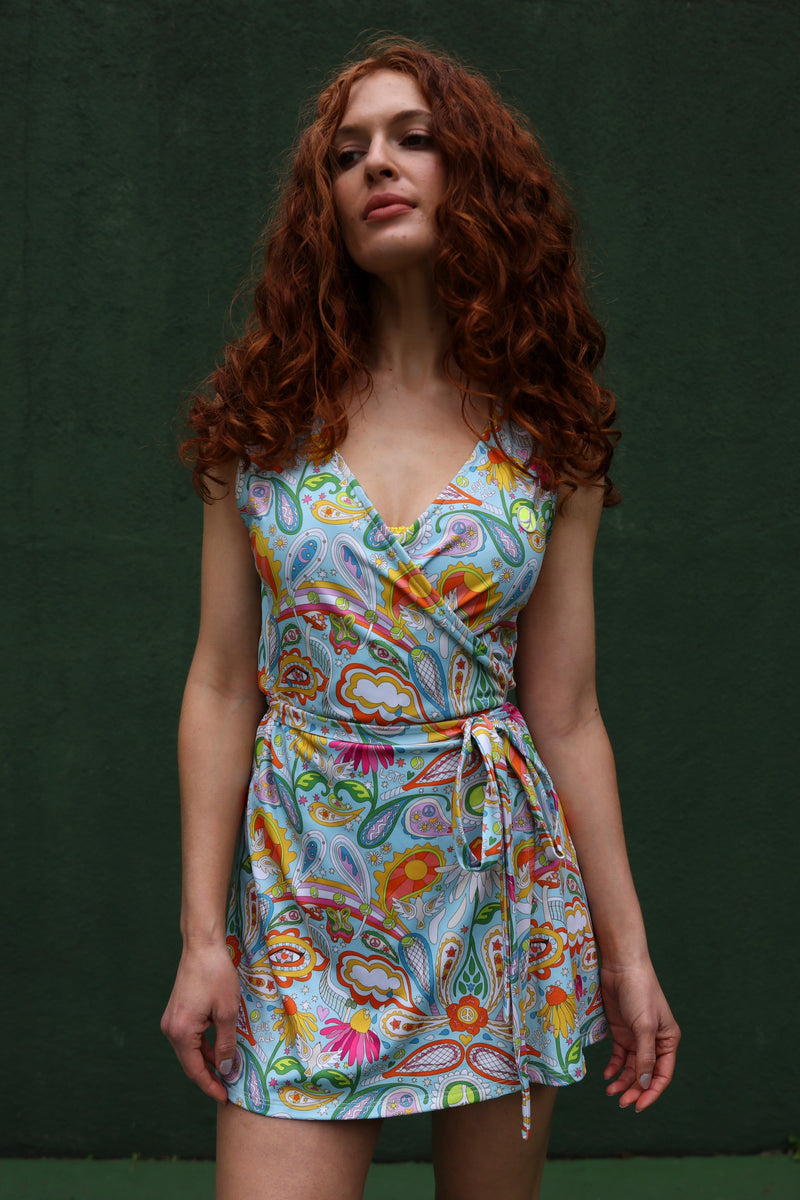 Love All Paisley Printed Tennis Dress