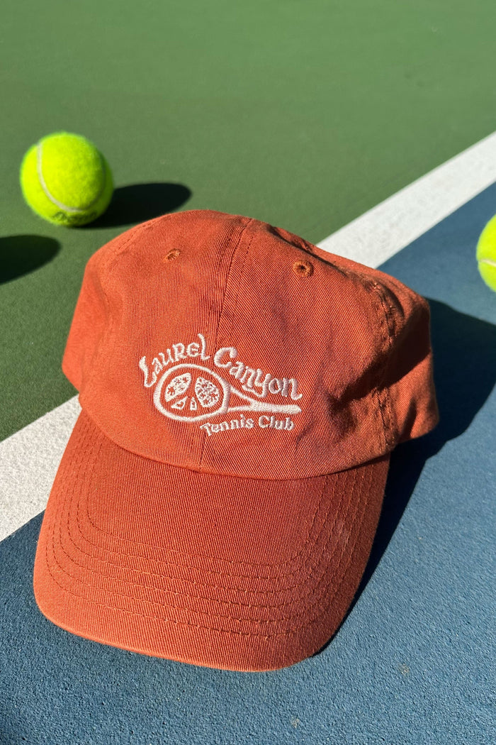 Unisex Laurel Canyon Tennis Club Embroidered Cotton Tennis Hat in Clay Court