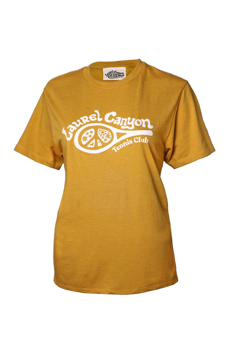 Unisex Laurel Canyon Tennis Shirt in Vintage Gold