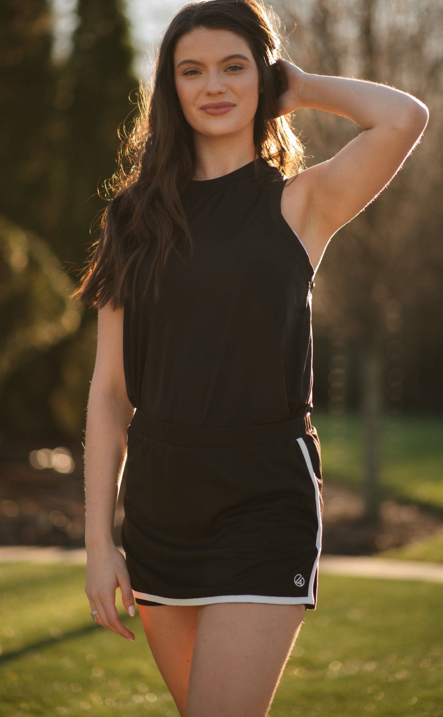 Straight Court Skirt - B&W