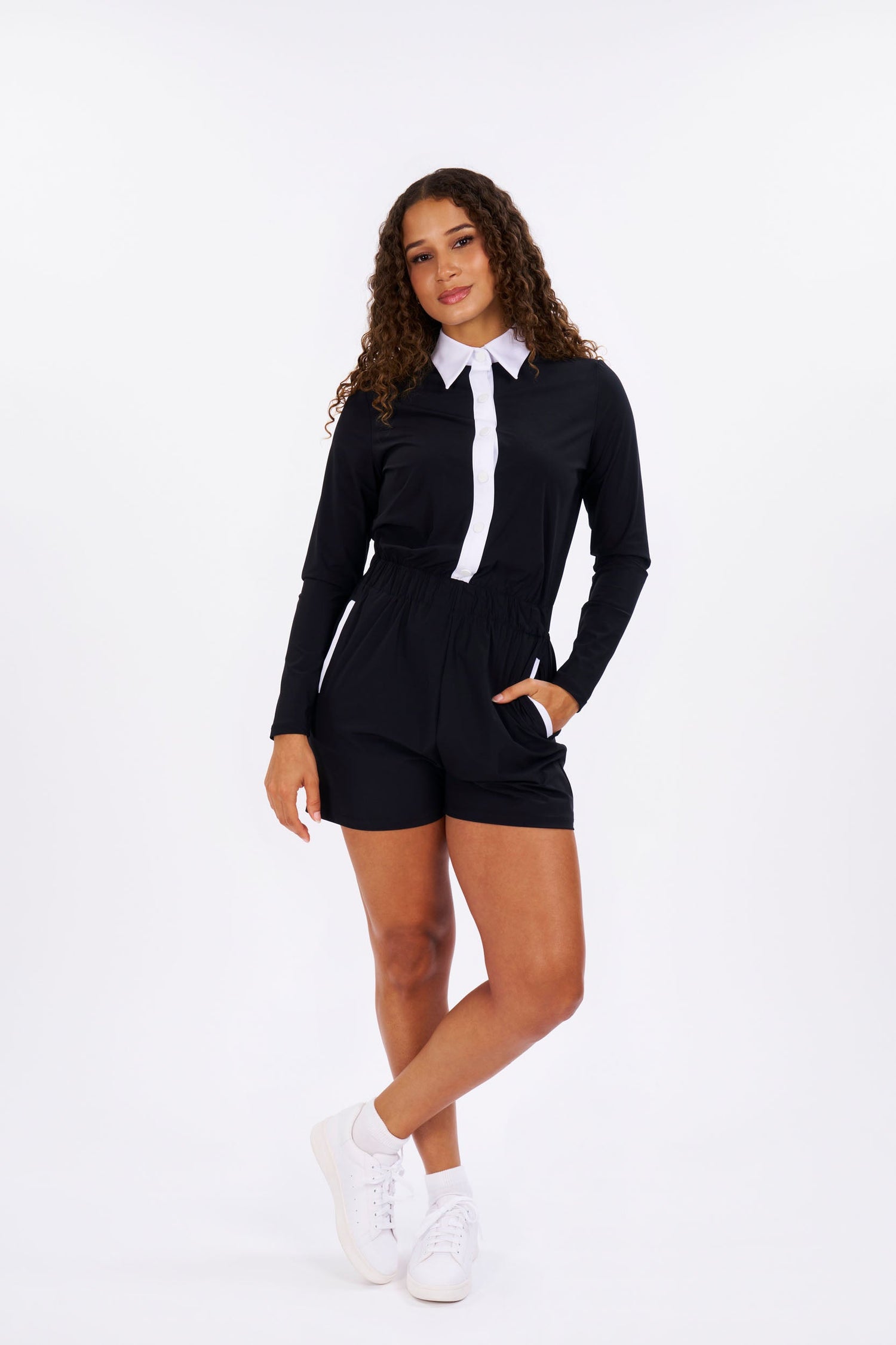 LONG SLEEVE SHORTS ROMPER UPF 50+