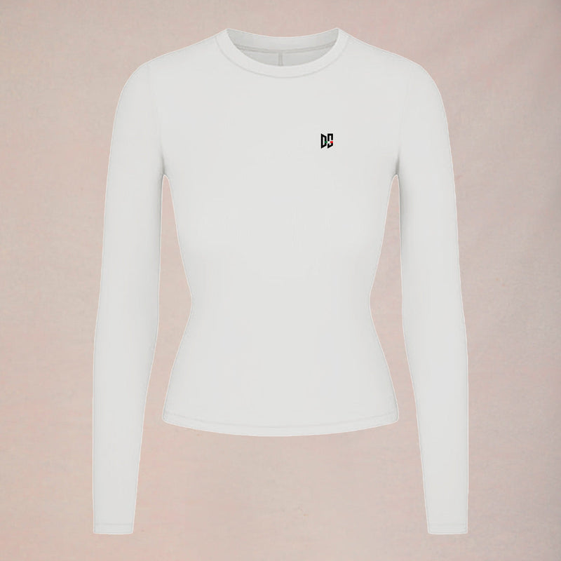 DonnaSport Long-Sleeve Crew - Ivory