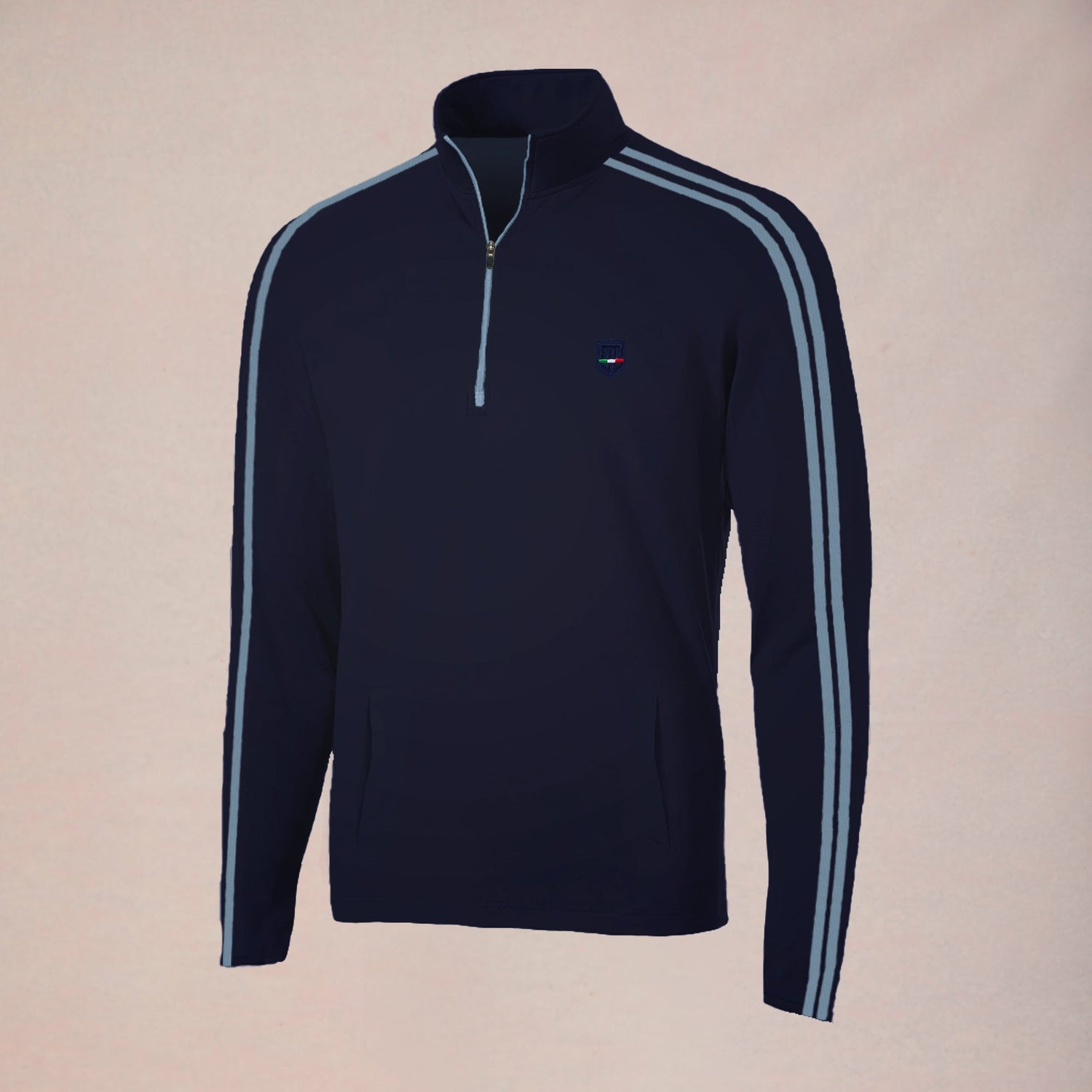 Navigare III Pullover - Oceano Blu w/ Slate Trim
