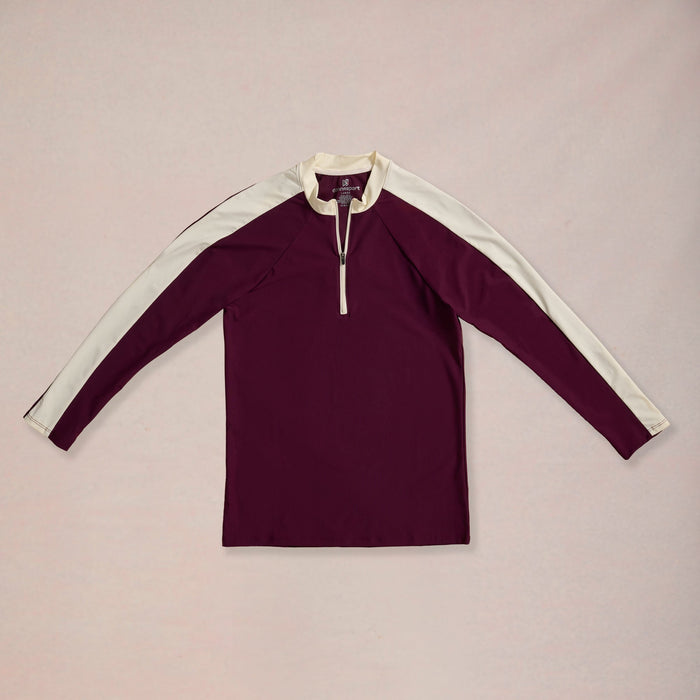 Donnasport Long-Sleeve Raglan - Melanzana / Avorio