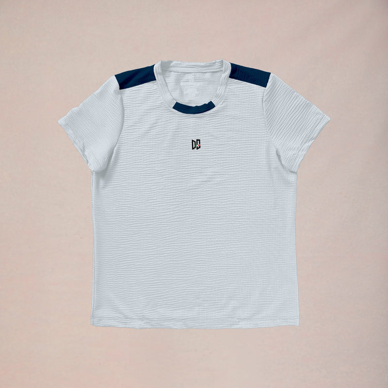 DonnaSport Le Club Waffle Knit Crew - Ceilo Blu