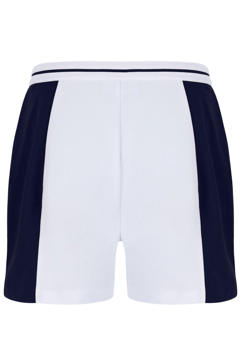 Supermac Short Tennis Short In White/Maritime Blue