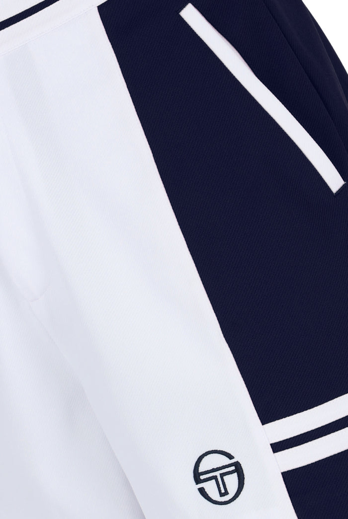 Supermac Short Tennis Short In White/Maritime Blue
