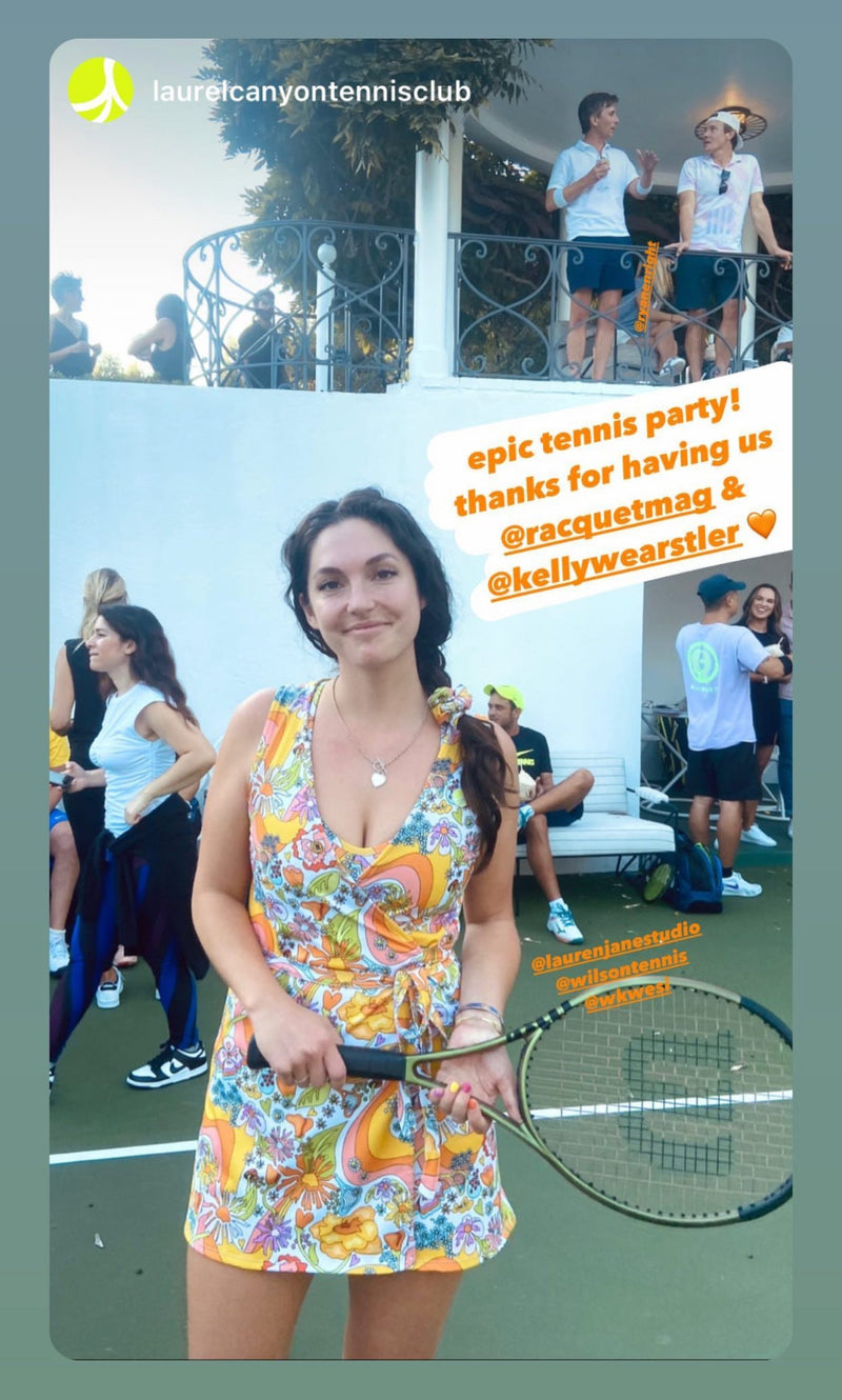 Melty Racquet Floral Printed Tennis Dress