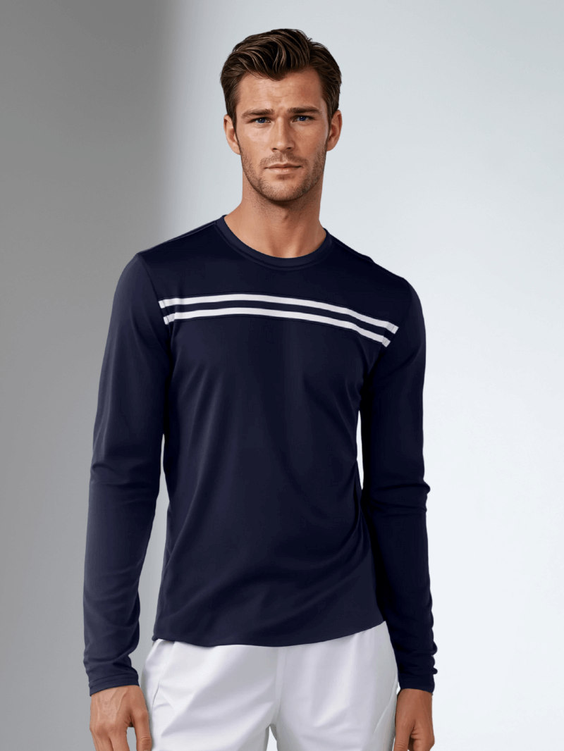 Performance Long Sleeve Crew Neck - Midnight/White