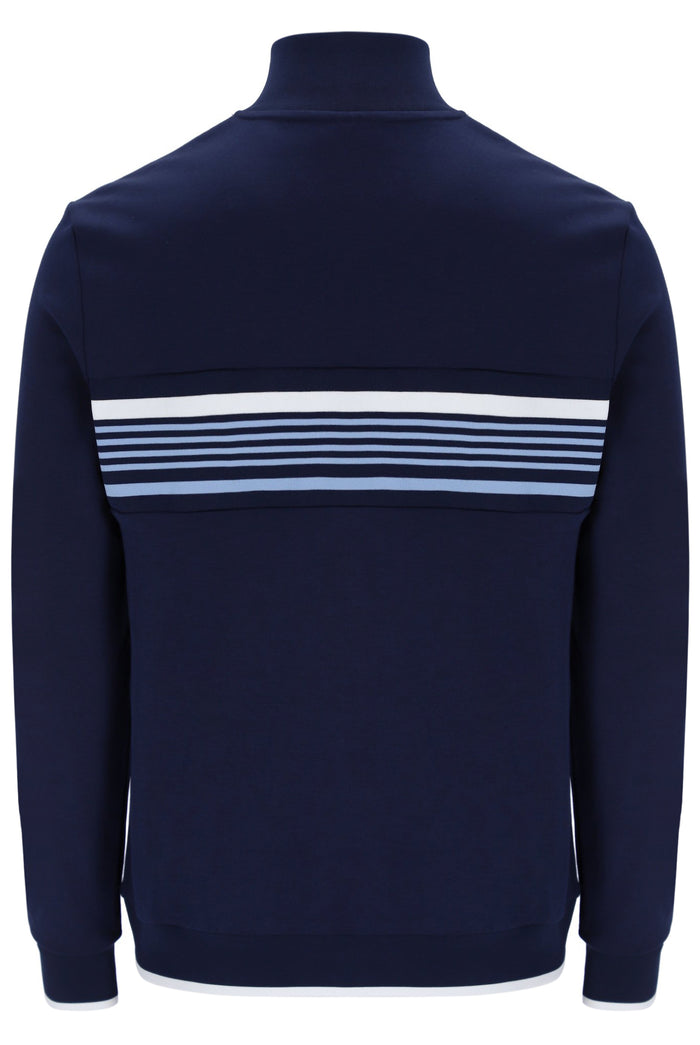 Vasco Cut And Sew Track Jacket  Jacquard Tape In Fila Navy/White/Vista Blue