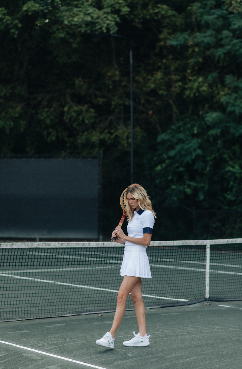 Pleated Court Skirt - White