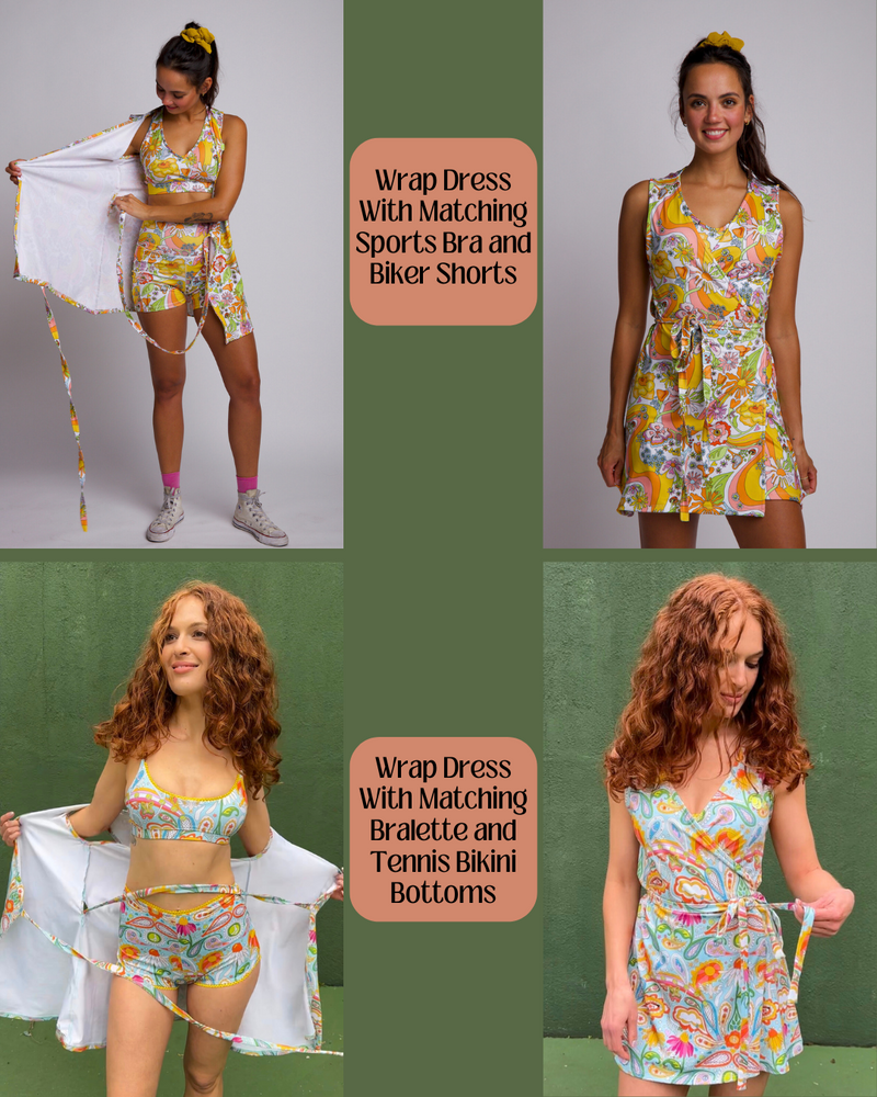 Melty Racquet Floral Printed Tennis Dress