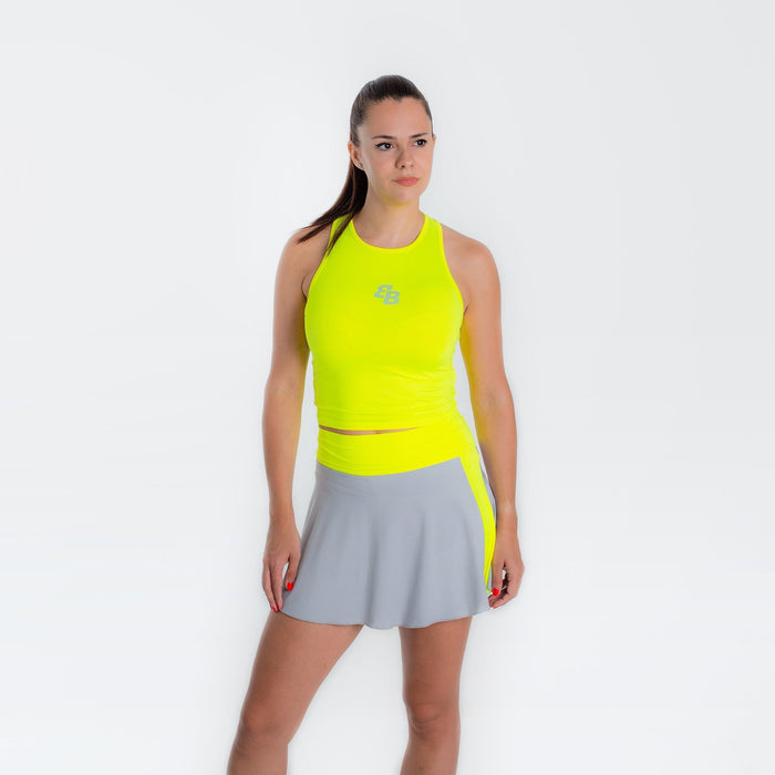 Basic Short Crop Top in Flour Yellow