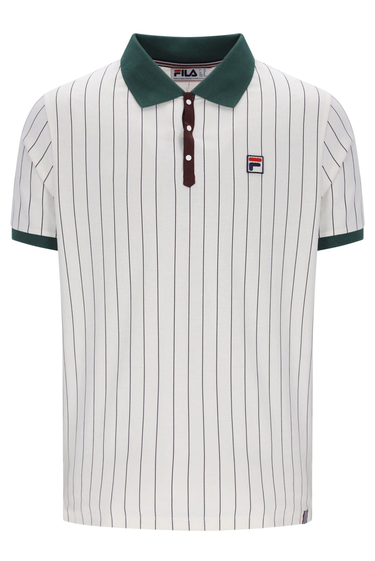BB1 Classic Vintage Stripe Polo in Gardenia/Pine Needle/Fudge