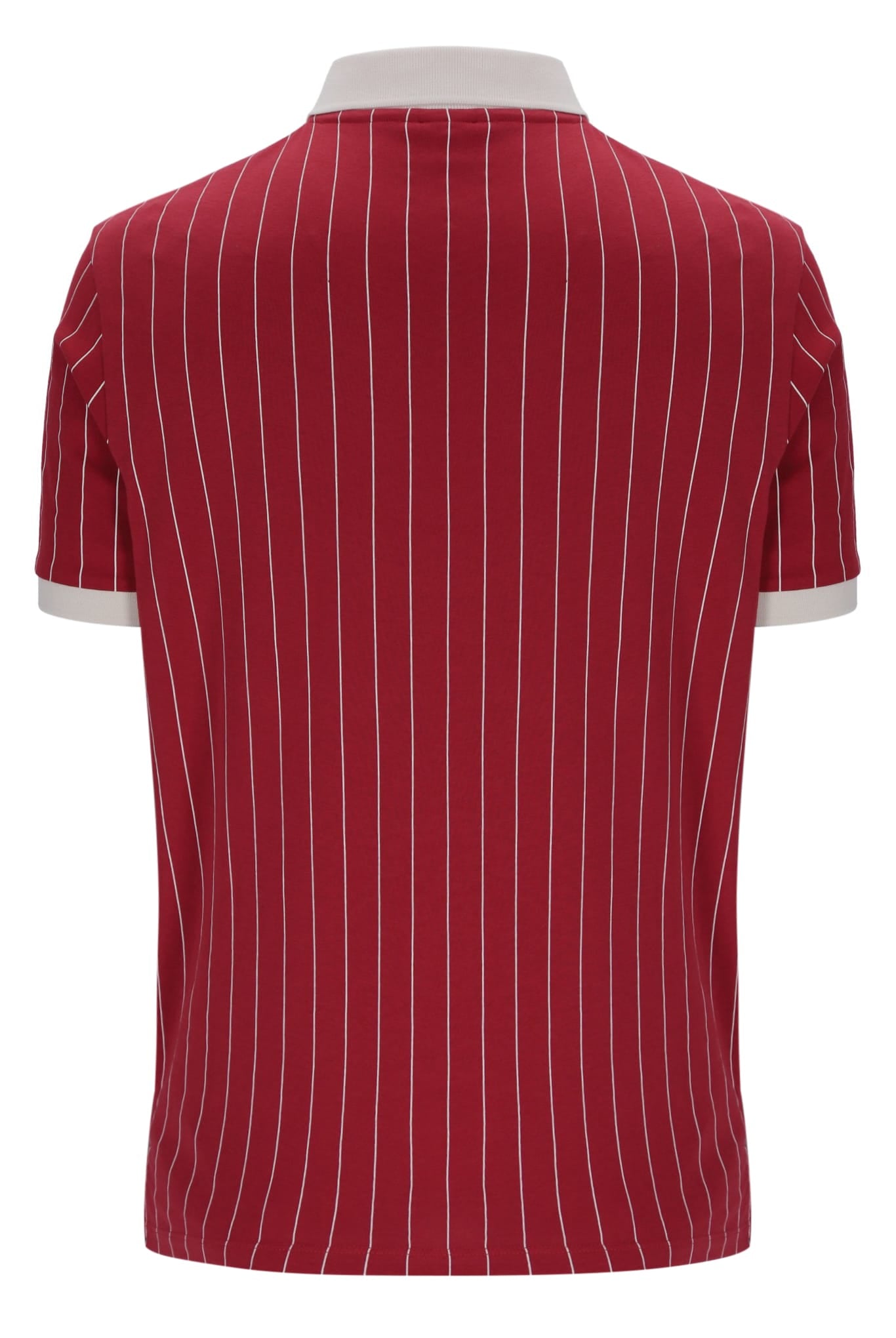 BB1 Classic Vintage Stripe Polo in Garnet/Gardenia/Fila Navy