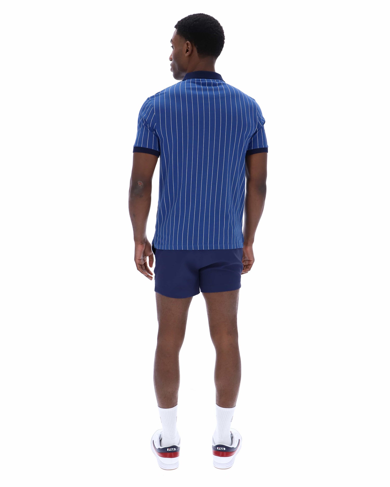 BB1 Classic Vintage Stripe Polo in Limoges/White/Frozen Fjord/Fila Navy