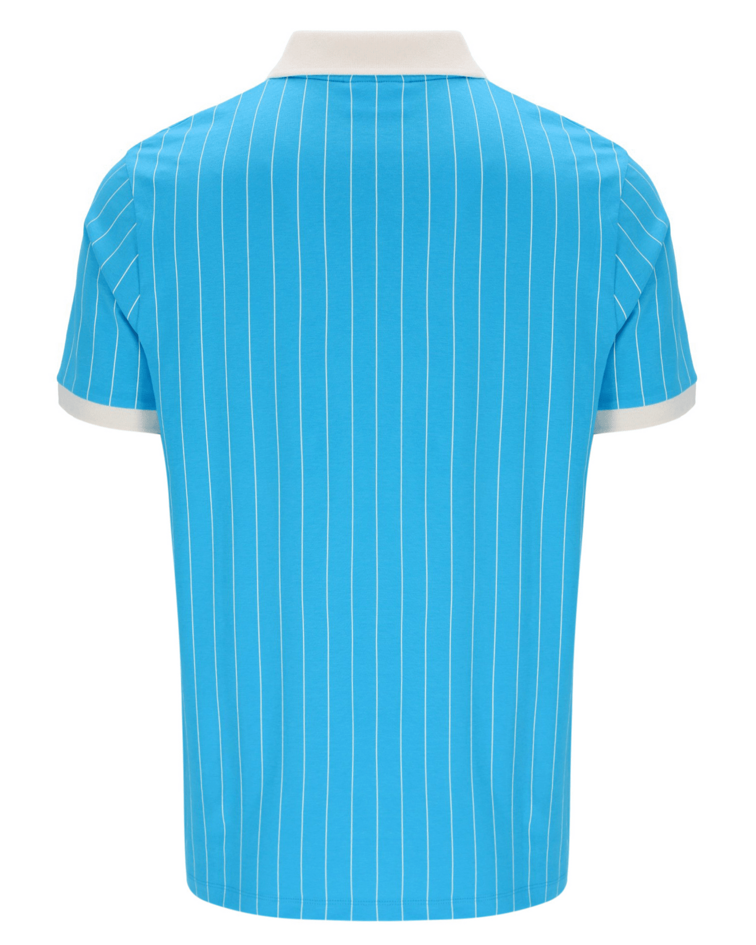 BB1 Classic Vintage Striped Polo in Cyan Blue/Gardenia/Navy