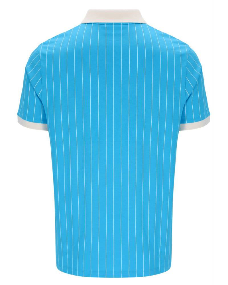 BB1 Classic Vintage Striped Polo in Cyan Blue/Gardenia/Navy